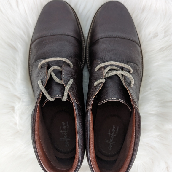 Clark's smooth leather chukkas, men's size 10M, brown - Picture 8 of 9